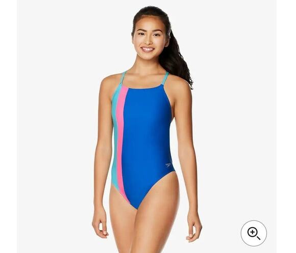 Speedo Other - NWT Speedo Color Block Tie Back One Piece - 2 / 28 - chronos blue - 2 / 28